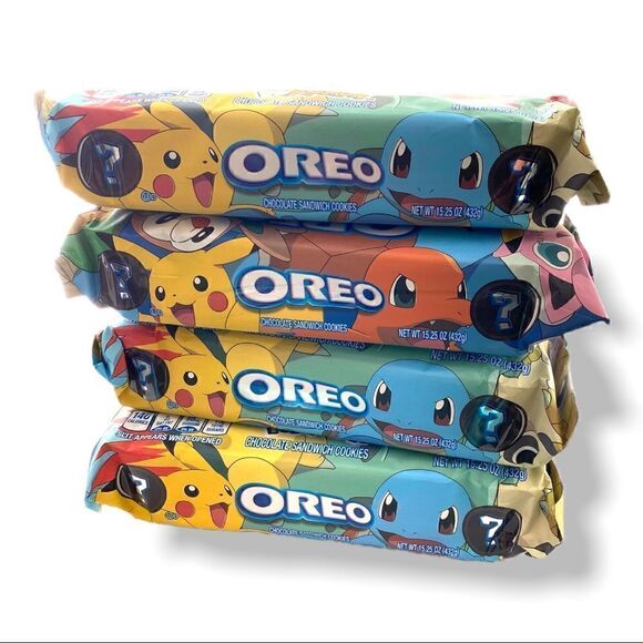 OREO x Pokémon Limited Edition Chocolate Sandwich Cookies *Sealed Packages* - Picture 2 of 8